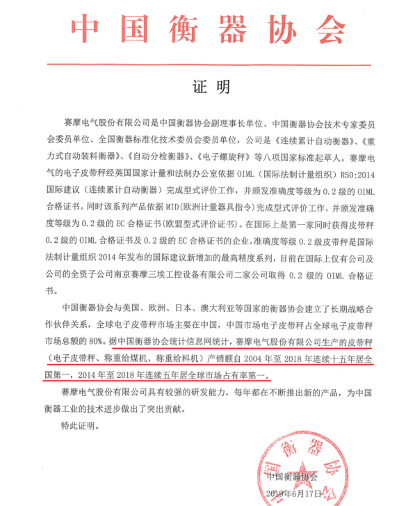 中国衡器协会文件 中国衡器协会文件